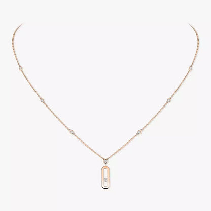 [Elite] Move Uno Gold Diamond Long Necklace