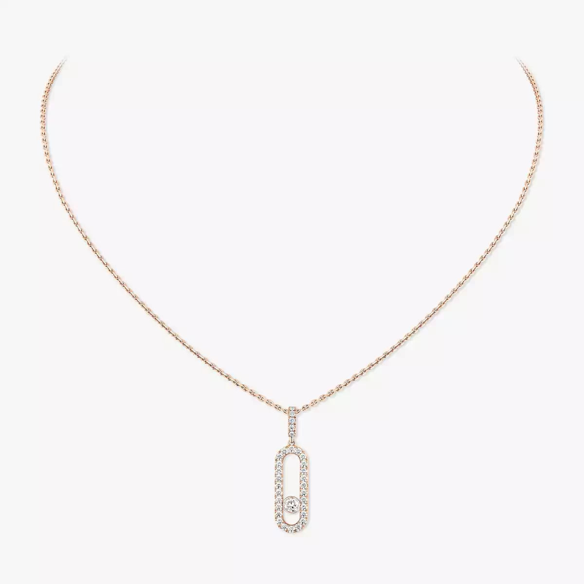 [Elite]Move Uno Diamond Necklace in Rose Gold