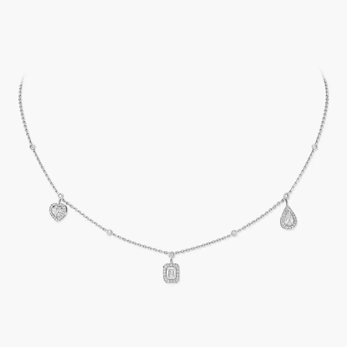 [Elite]My Twin Diamond Necklace in Silver