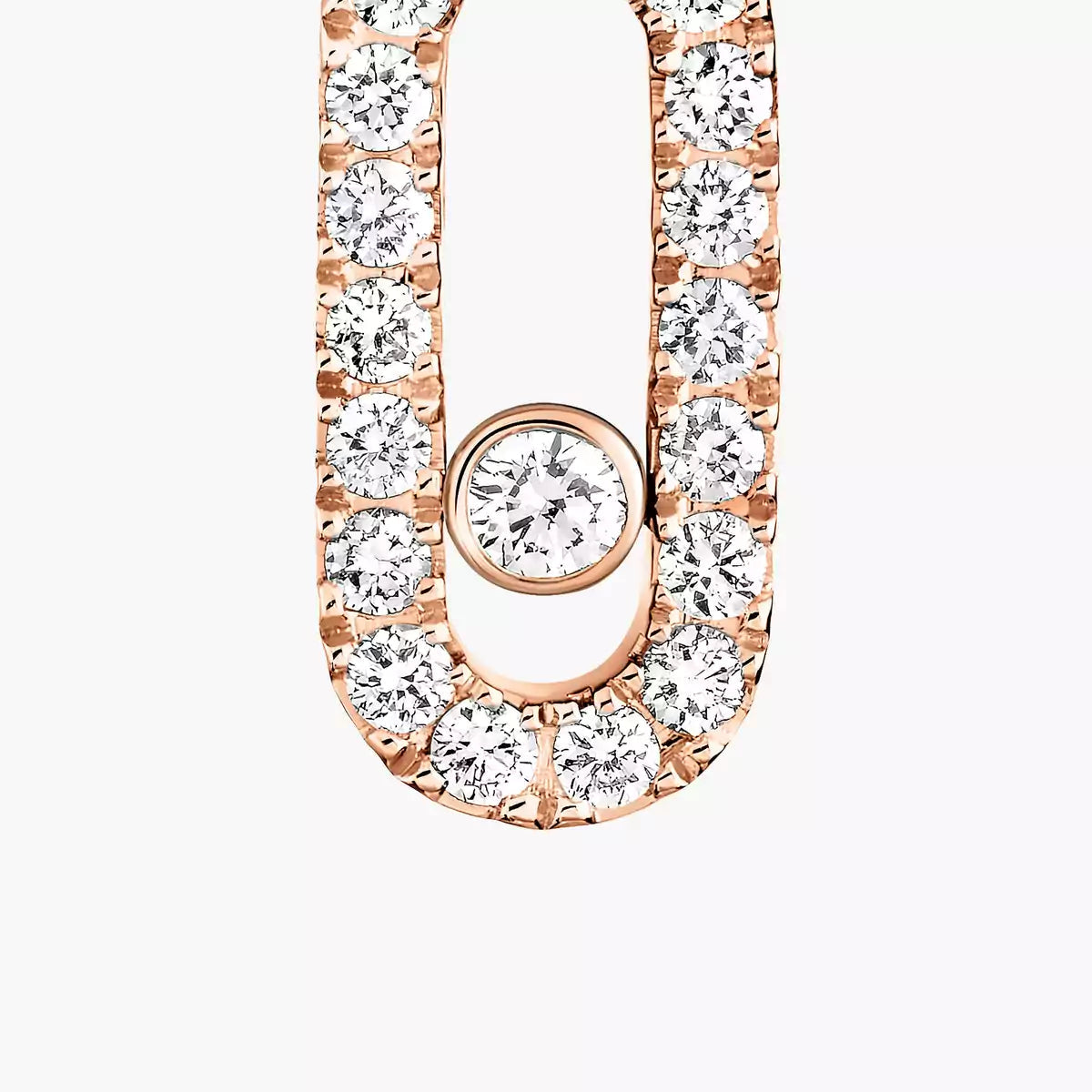 [Elite]Move Uno Single Diamond Hoop Earring
