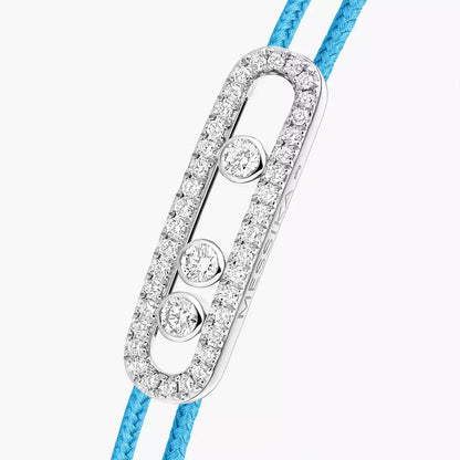 [Elite]Messika Care(s) pink cord pavé bracelet