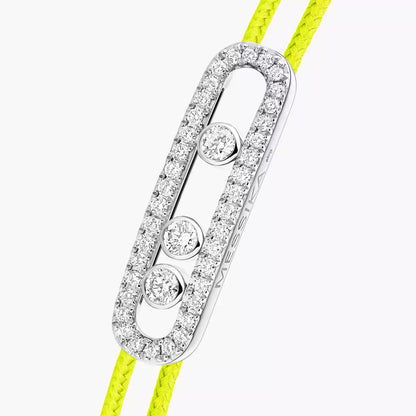 [Elite]Messika Care(s) pink cord pavé bracelet