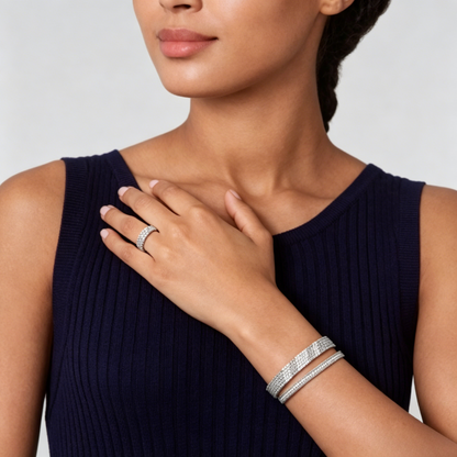 [Elite] THREE-ROW DIAMOND RING