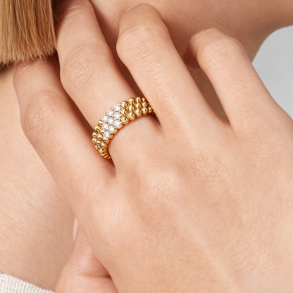 [Elite] THREE-ROW DIAMOND RING