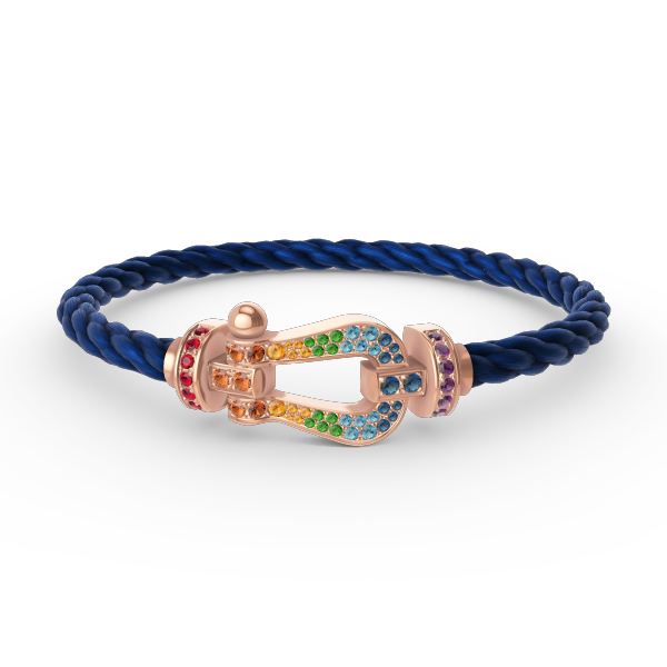 [Elite]FORCE LARGE HORSESHOE  COLORED DIAMOND BRACELET ROSE GOLD