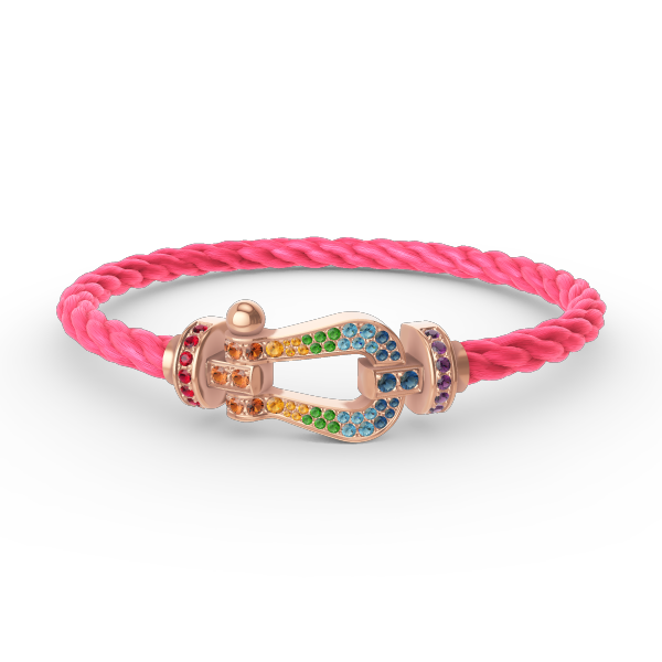 [Elite]FORCE LARGE HORSESHOE  COLORED DIAMOND BRACELET ROSE GOLD