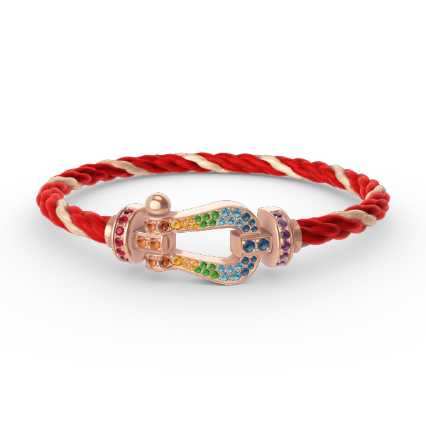 [Elite]FORCE LARGE HORSESHOE  COLORED DIAMOND BRACELET ROSE GOLD