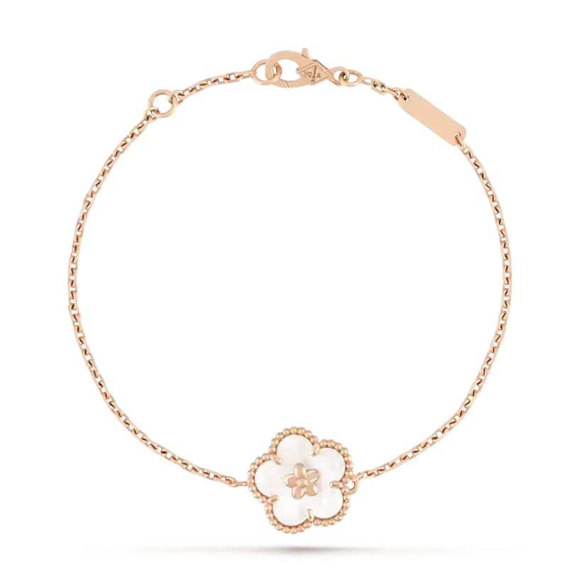 [Elite]LUCKY WHITE MOP PLUM BLOSSOM  BRACELET