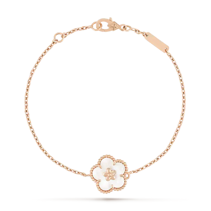 [Elite]LUCKY WHITE MOP PLUM BLOSSOM  BRACELET