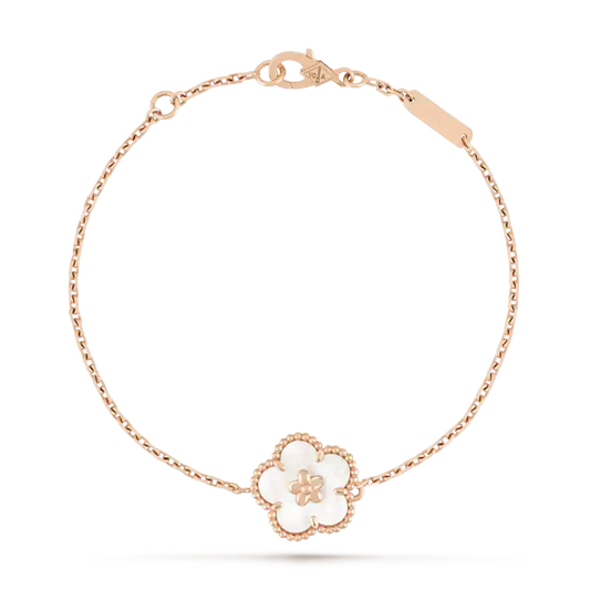 [Elite]LUCKY WHITE MOP PLUM BLOSSOM  BRACELET