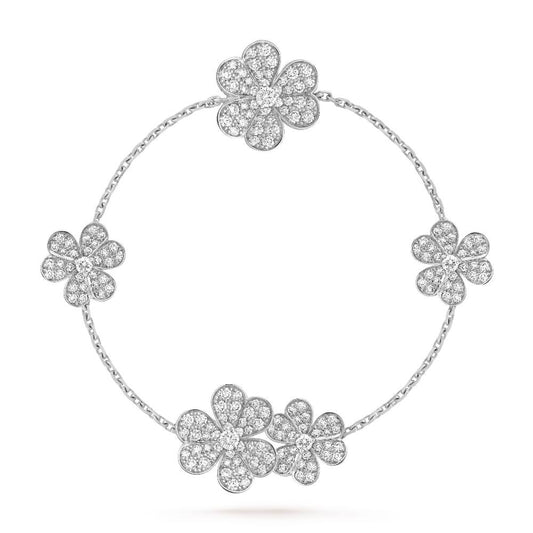 [Elite]FRIVOLE SILVER 5 FLOWERS BRACELET
