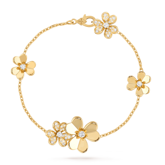 [Elite]FRIVOLE GOLD 5 FLOWERS BRACELET