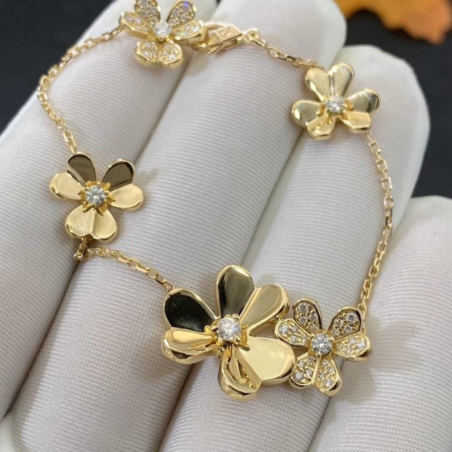 [Elite]FRIVOLE GOLD 5 FLOWERS BRACELET