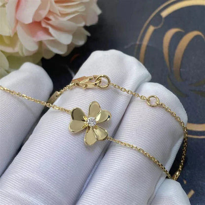 [Elite]FRIVOLE GOLD FLOWER PINK MALACHITE BRACELET