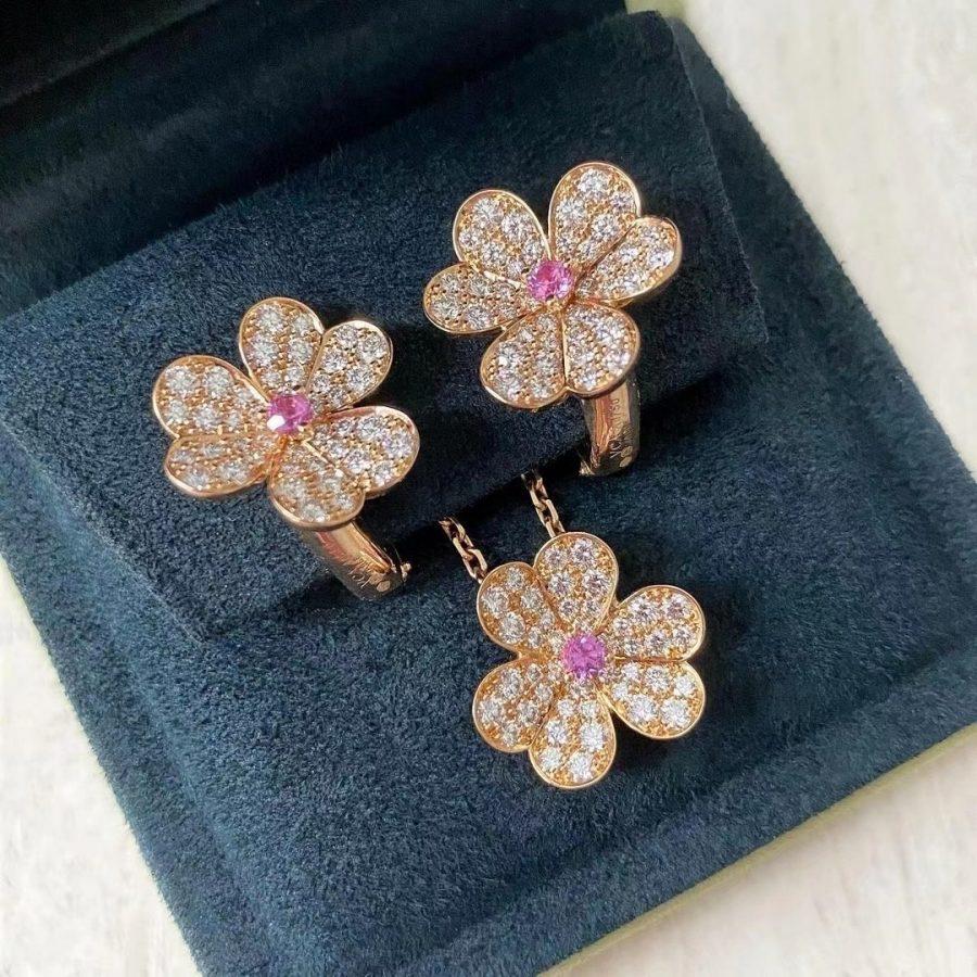 [Elite]FRIVOLE ROSE GOLD FLOWER DIAMOND NECKLACE