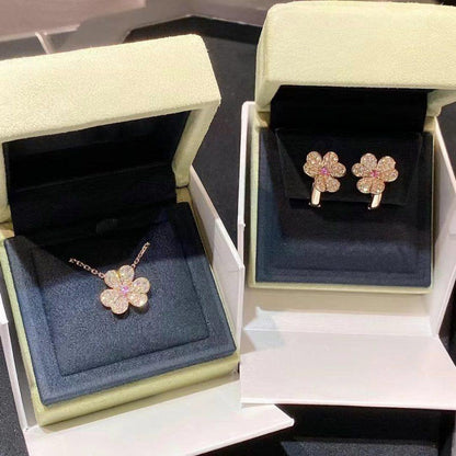 [Elite]FRIVOLE PINK GOLD FLOWER DIAMOND EARRINGS