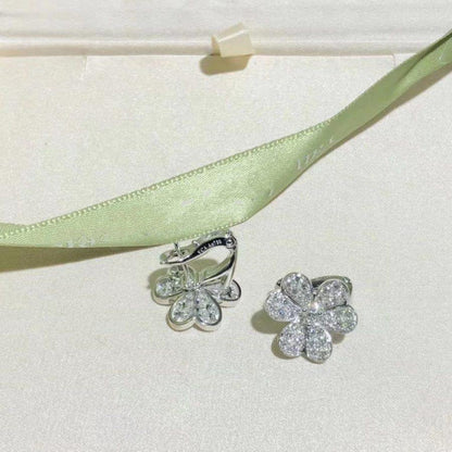 [Elite]FRIVOLE SILVER FLOWER DIAMOND EARRINGS