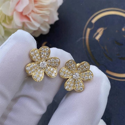 [Elite]FRIVOLE GOLD FLOWER DIAMOND EARRINGS
