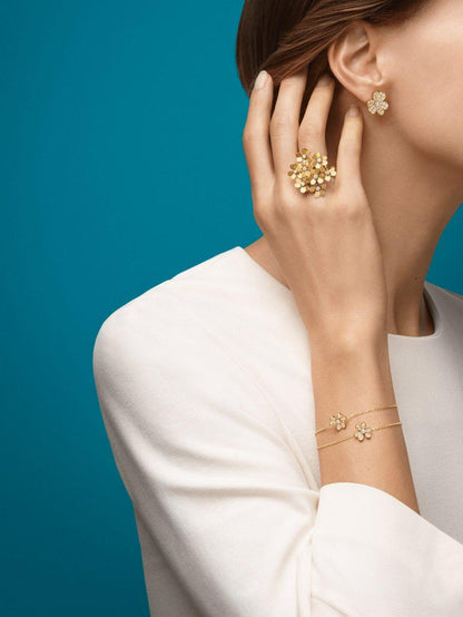 [Elite]FRIVOLE GOLD FLOWER DIAMOND EARRINGS