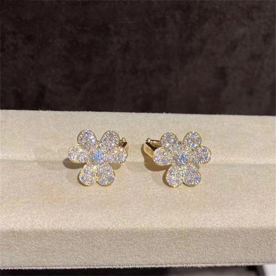 [Elite]FRIVOLE GOLD FLOWER DIAMOND EARRINGS