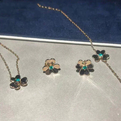 [Elite]FRIVOLE  FLOWER MALACHITE EARRINGS