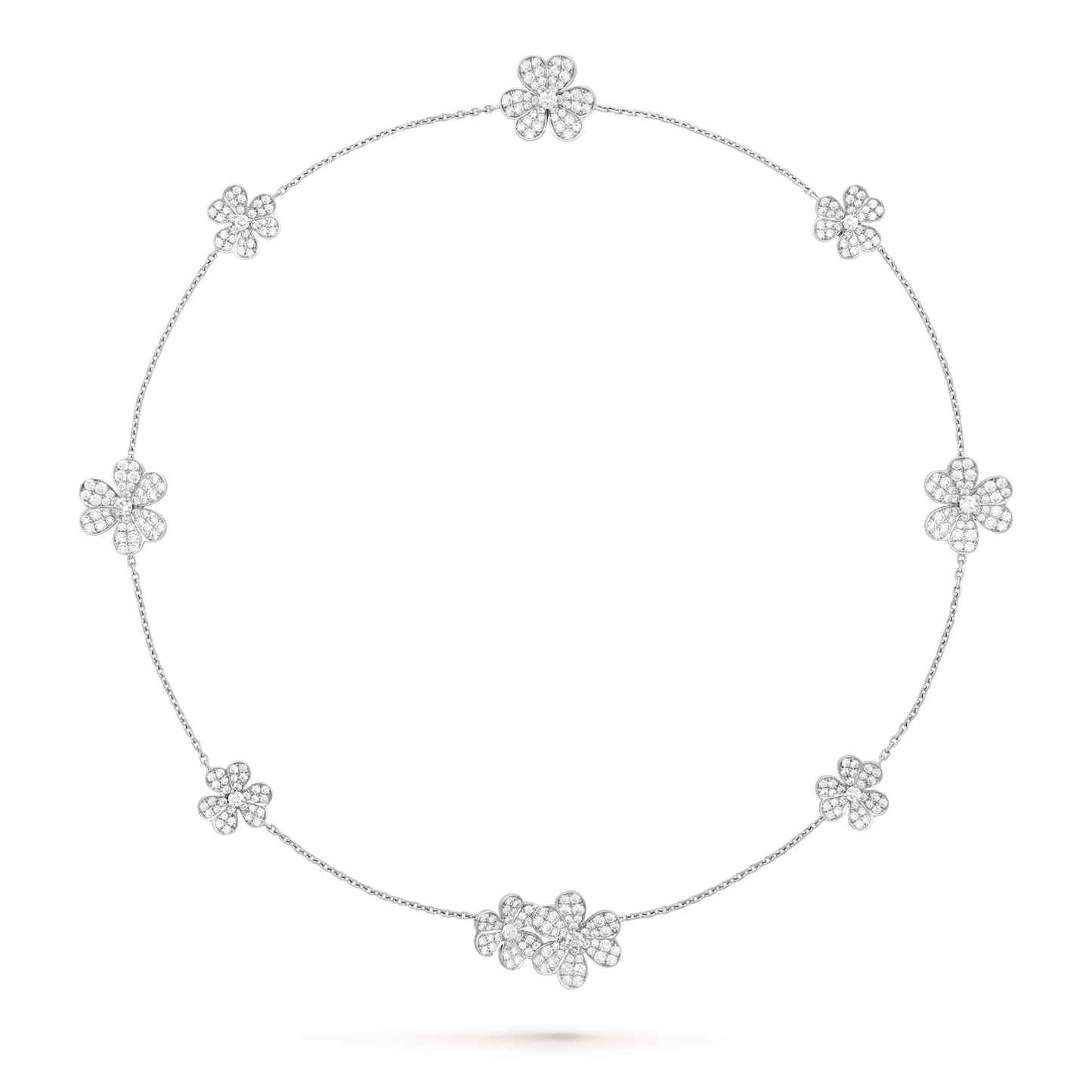 [Elite]FRIVOLE SILVER 9 FLOWERS NECKLACE