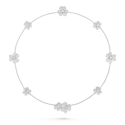 [Elite]FRIVOLE SILVER 9 FLOWERS NECKLACE