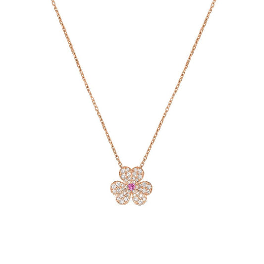 [Elite]FRIVOLE ROSE GOLD FLOWER DIAMOND NECKLACE