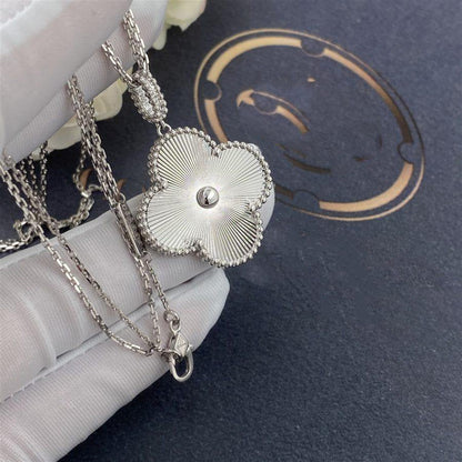 [Elite]CLOVER 25MM SILVER BIG CLOVER NECKLACE