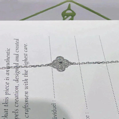 [Elite]CLOVER  SINGLE FLOWER BRACELET SILVER