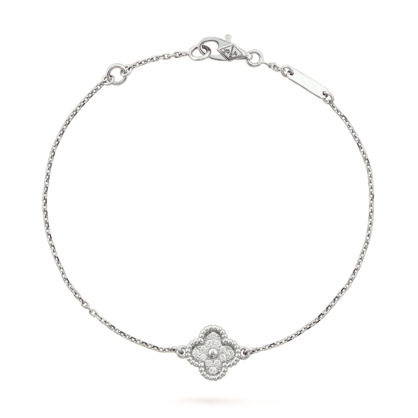 [Elite]CLOVER  SINGLE FLOWER BRACELET SILVER