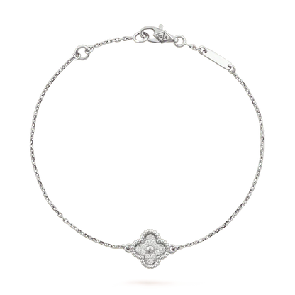 [Elite]CLOVER  SINGLE FLOWER BRACELET SILVER