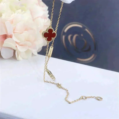 [Elite]CLOVER  CARNELIAN SINGLE FLOWER BRACELET