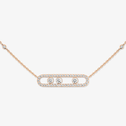 [Elite] Move Pave_ Rose Gold Diamond Necklace