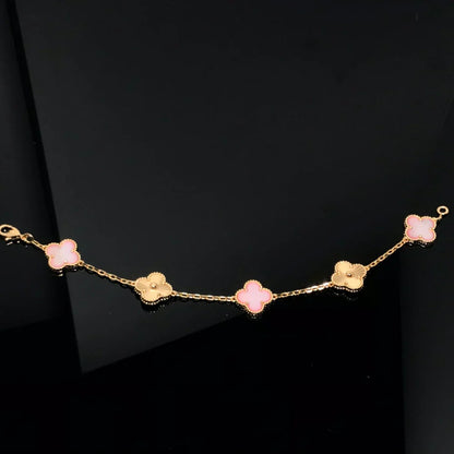 [Elite] CLOVER 5 MOTIFS  PINK MOP BRACELET COLLECTION