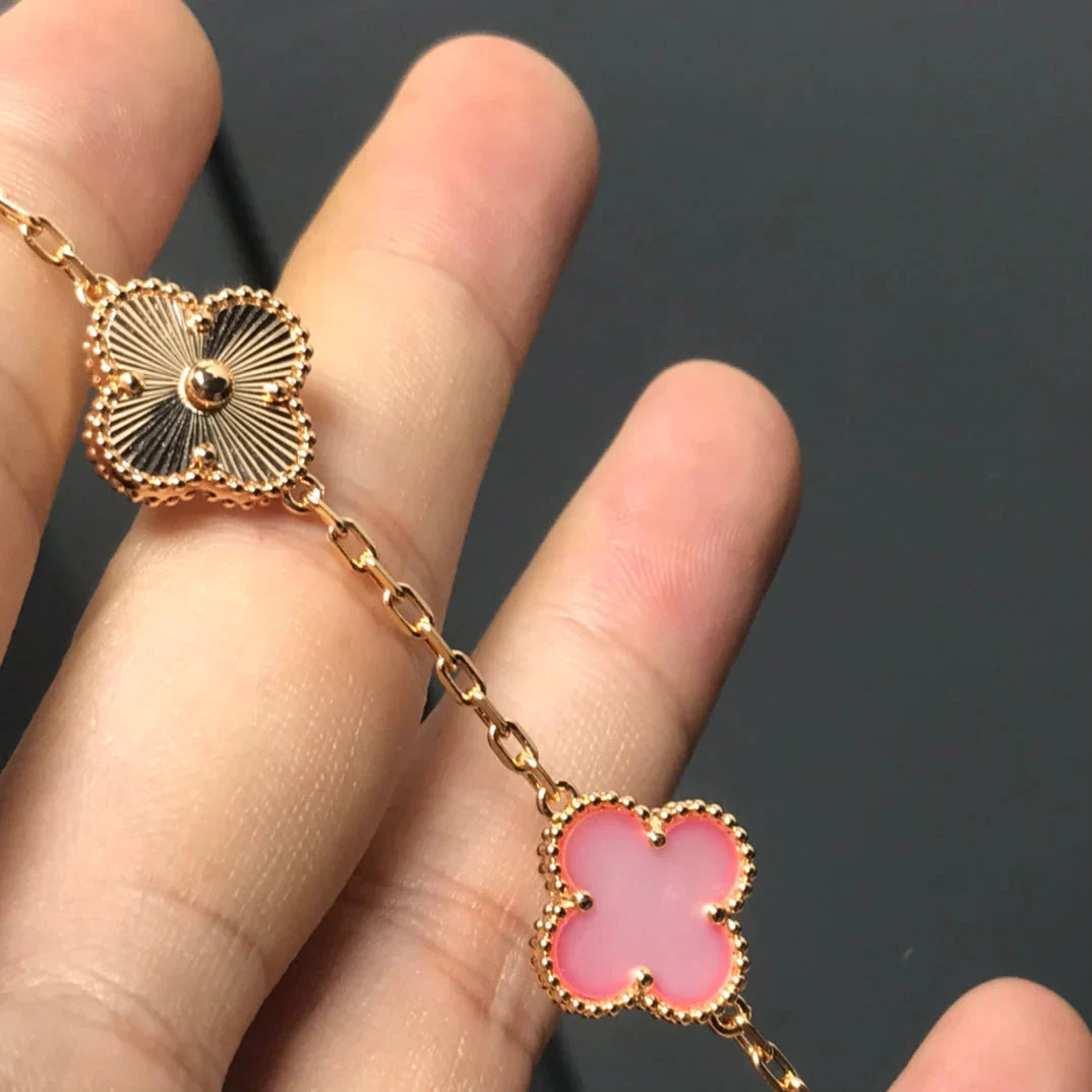 [Elite] CLOVER 5 MOTIFS  PINK MOP BRACELET COLLECTION