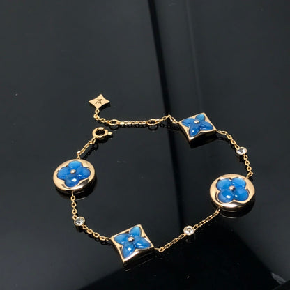[Elite]STAR AND SUN 4 MOTIF BLUE BRACELET