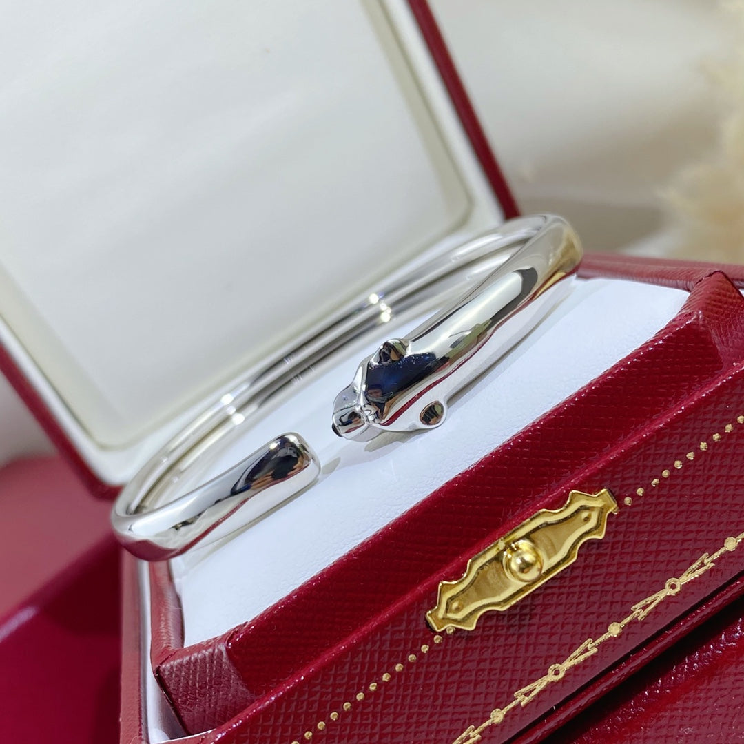 [Elite]PANTHERE SILVER OPEN BRACELET