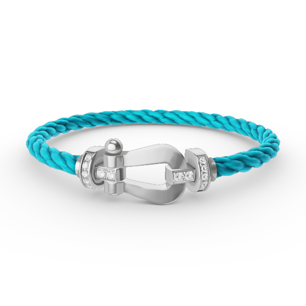 [Elite]FORCE LARGE HORSESHOE HALF DIAMOND BRACELET SILVER