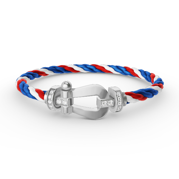 [Elite]FORCE LARGE HORSESHOE HALF DIAMOND BRACELET SILVER