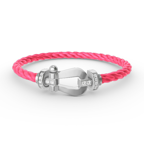 [Elite]FORCE LARGE HORSESHOE HALF DIAMOND BRACELET SILVER