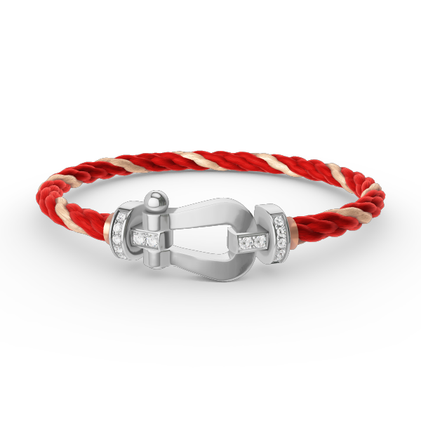 [Elite]FORCE LARGE HORSESHOE HALF DIAMOND BRACELET SILVER