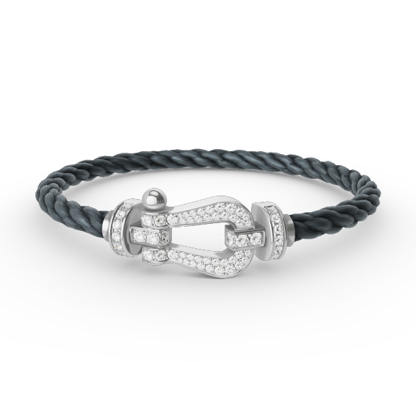 [Elite]FORCE LARGE HORSESHOE FULL DIAMOND BRACELET SILVER
