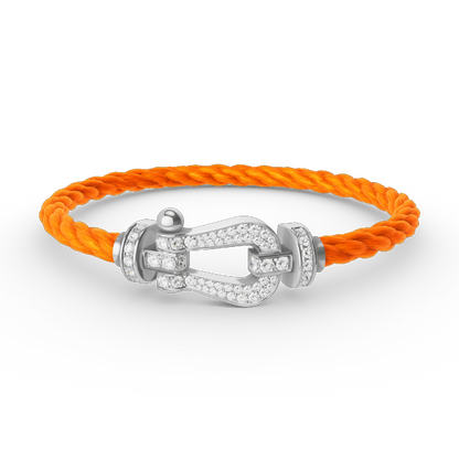 [Elite]FORCE LARGE HORSESHOE FULL DIAMOND BRACELET SILVER
