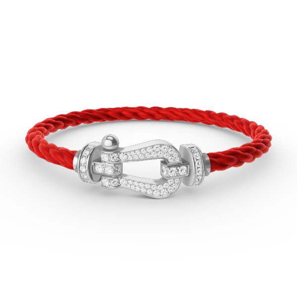 [Elite]FORCE LARGE HORSESHOE FULL DIAMOND BRACELET SILVER