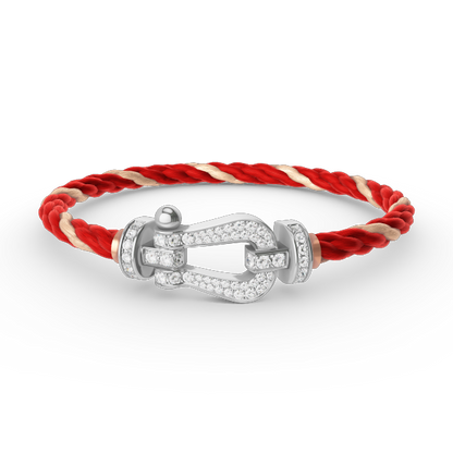[Elite]FORCE LARGE HORSESHOE FULL DIAMOND BRACELET SILVER