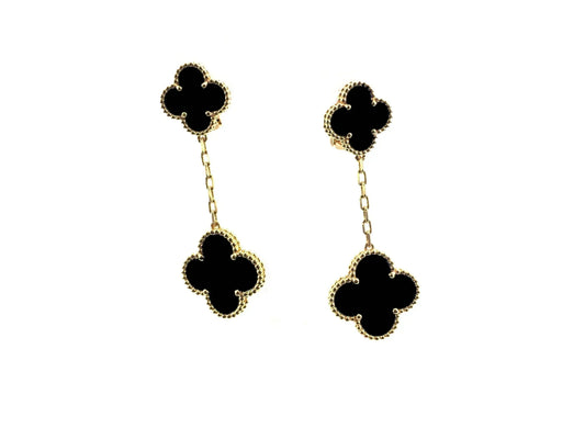 [Elite]CLOVER 2 MOTIFS  EARRINGS (MULTIPLE CHOICESC