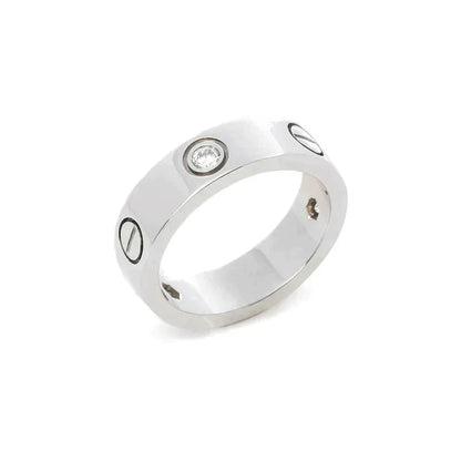 [Elite]LOVE RING 5.5MM 3 DIAMONDS SILVER